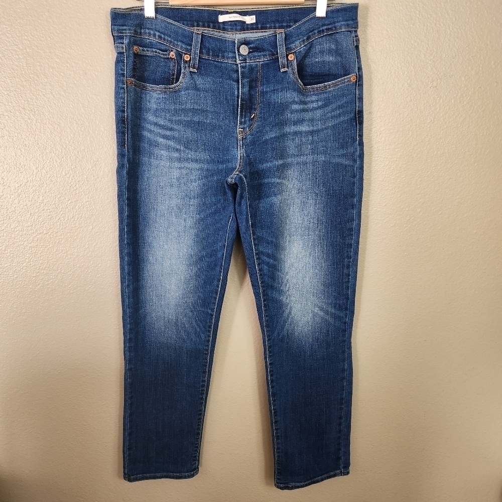Levi's Womens Medium Wash Mid Rise Boyfriend Jeans-Size 30
